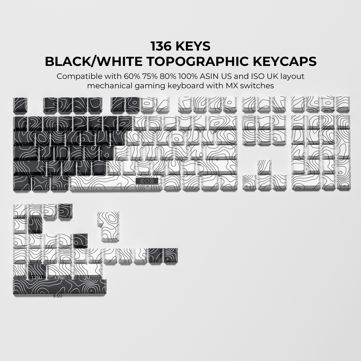 cherryページ XVX Topographic Cherry Profile Dye-Sub Keycap Set (132-Key) – XVX
