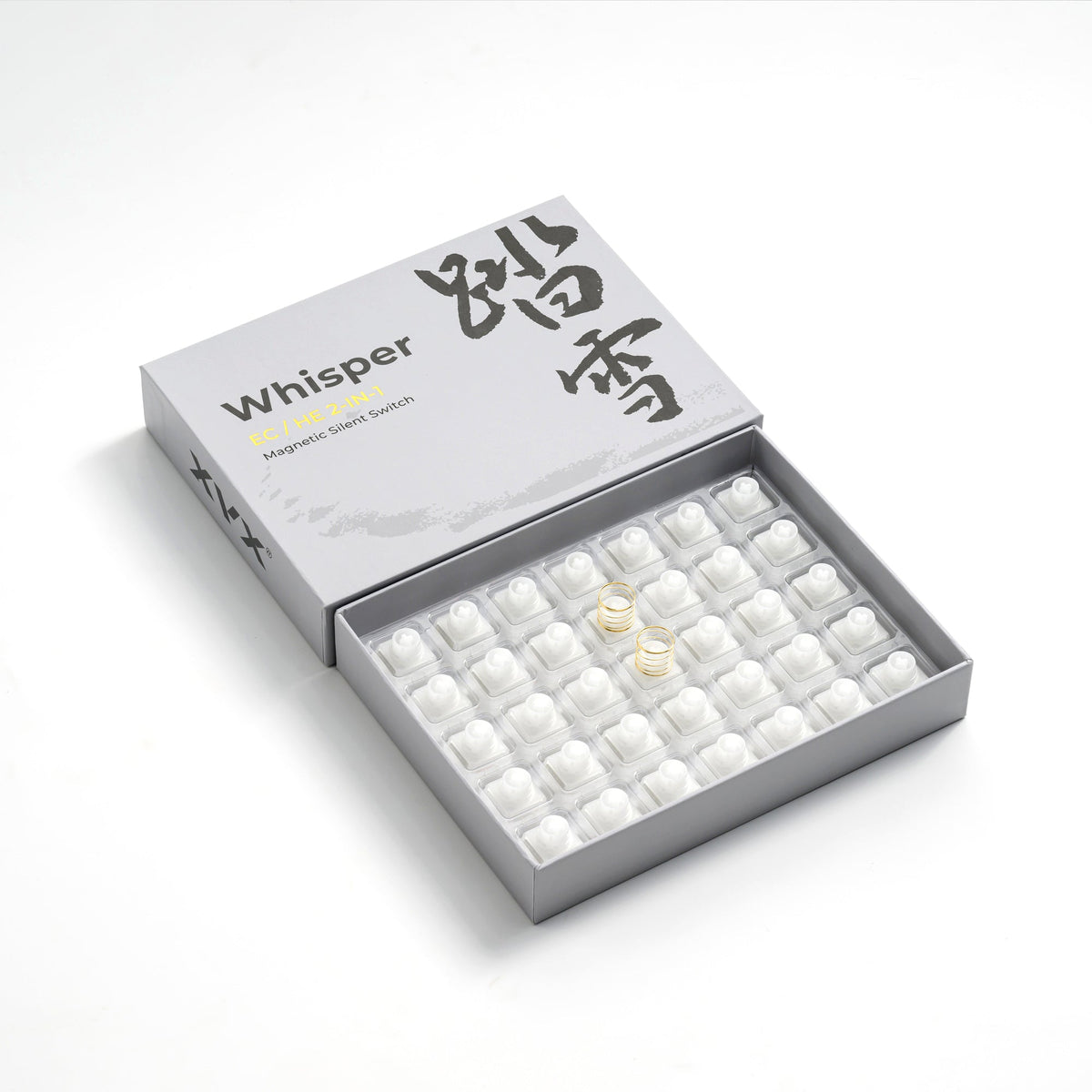XVX Whisper EC/HE 2-IN-1 スイッチ 105個 Whisper EC/HE 2-in-1 Silent Switch | XVX Keyboard – XVX Keyboard
