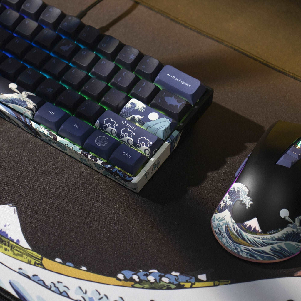XVX M61 Kanagawa Hot-swappable 61 Keys Wired/Wireless Mechanical Keyboard - xvxchannel