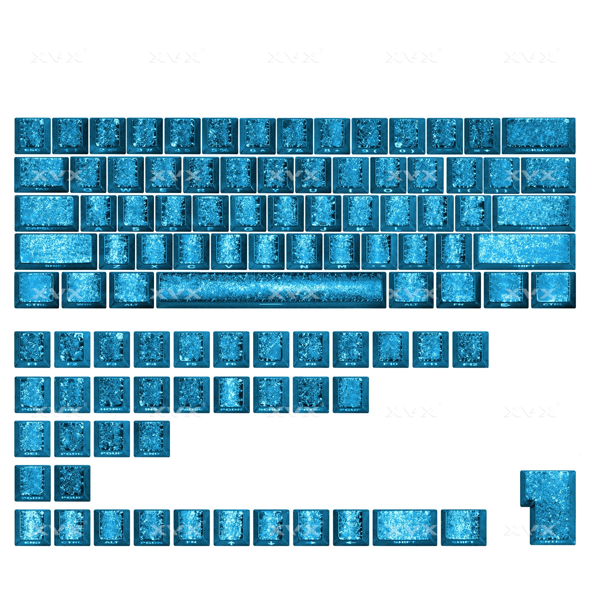 XVX Foil Series Side-Printed Shine-Through Cherry Profile Keycap Set XVX Keyboard Channel