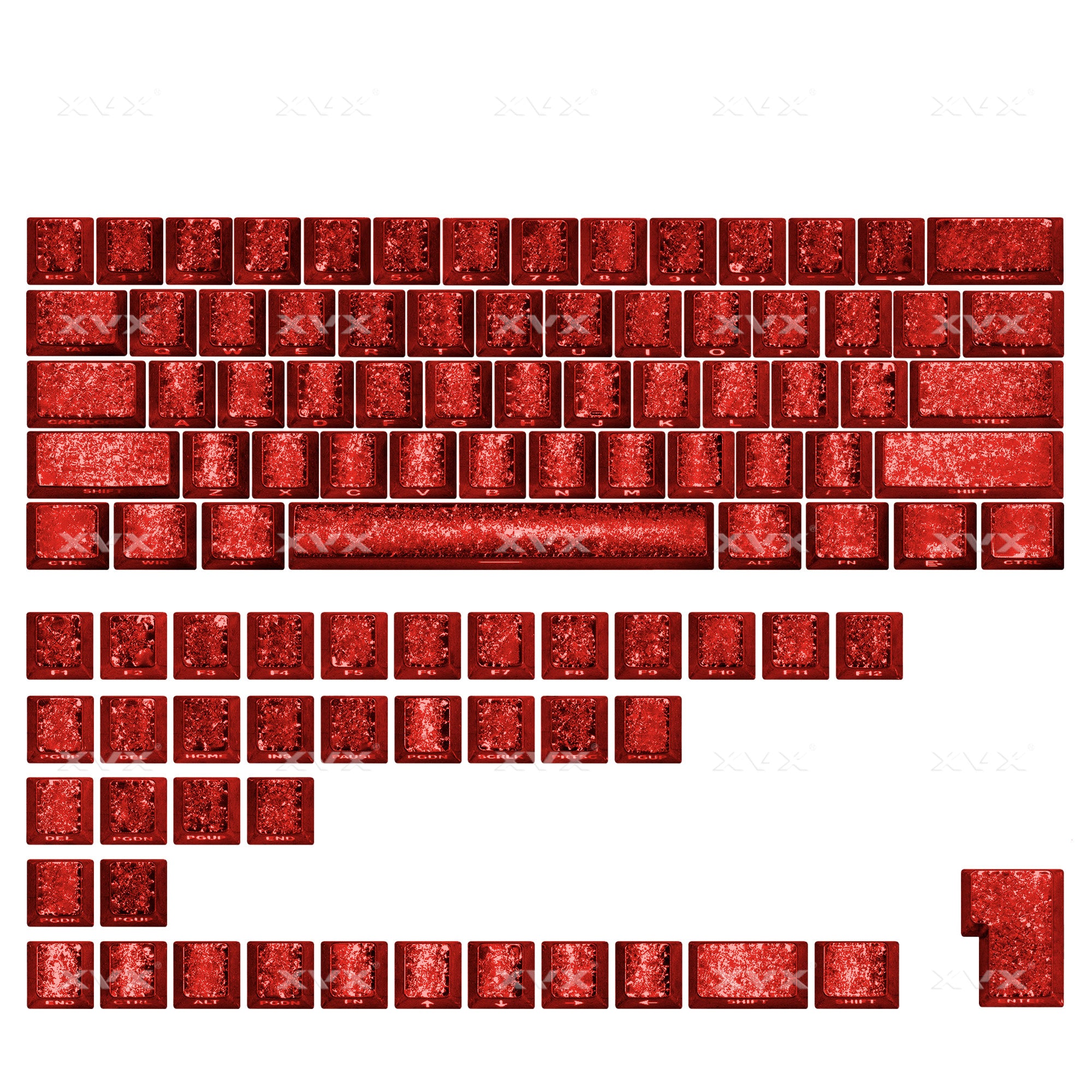 XVX Foil Series Side-Printed Shine-Through Cherry Profile Keycap Set XVX Keyboard Channel