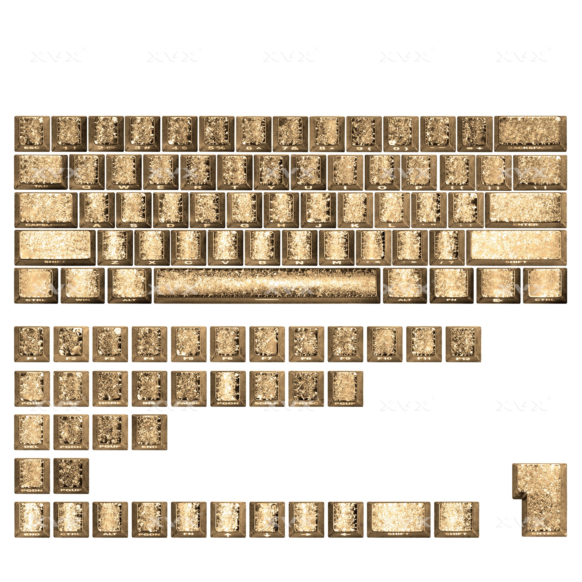 XVX Foil Series Side-Printed Shine-Through Cherry Profile Keycap Set XVX Keyboard Channel