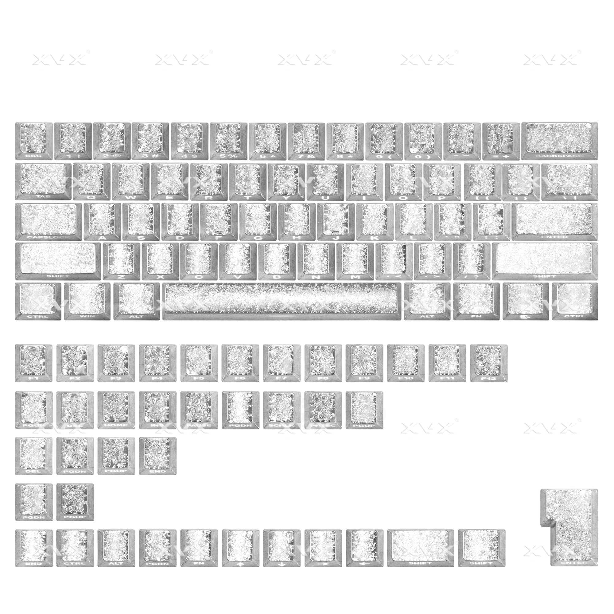 XVX Foil Series Side-Printed Shine-Through Cherry Profile Keycap Set XVX Keyboard Channel