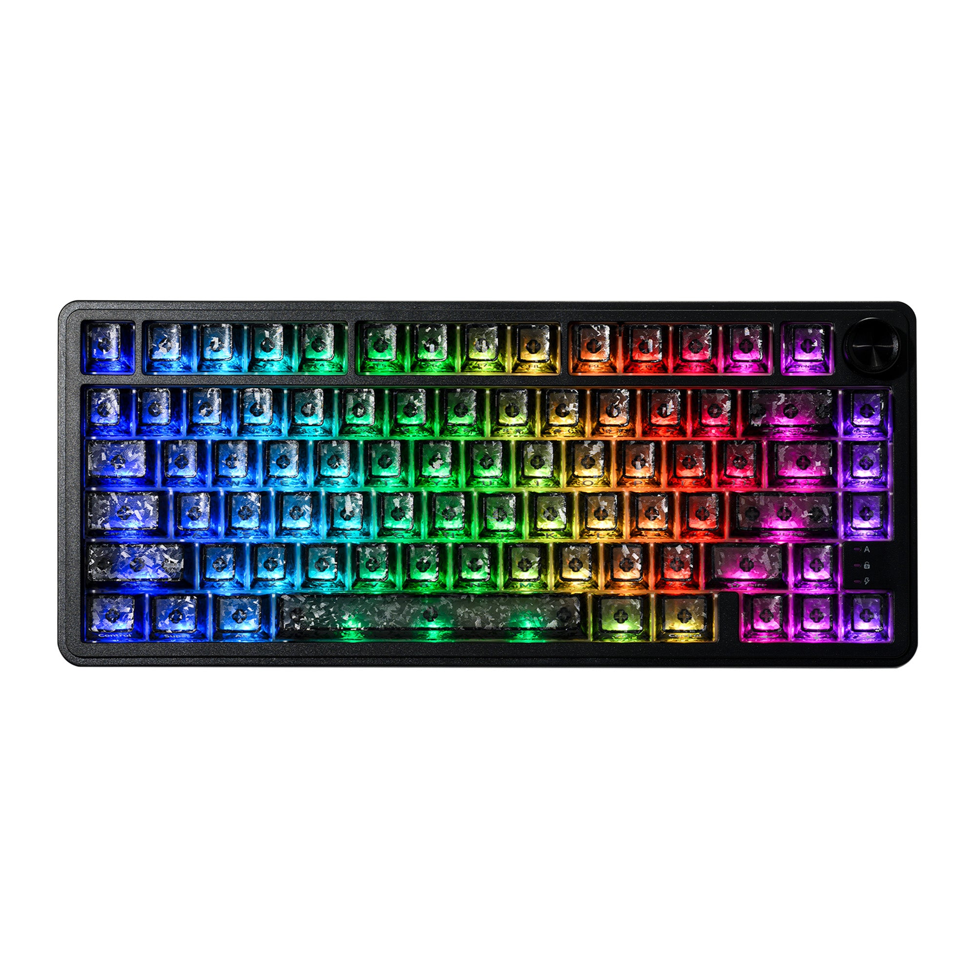 XVX M75 Lumina Forged Carbon Tri-Mode RGB Mechanical Keyboard with Knob XVX Keyboard Channel