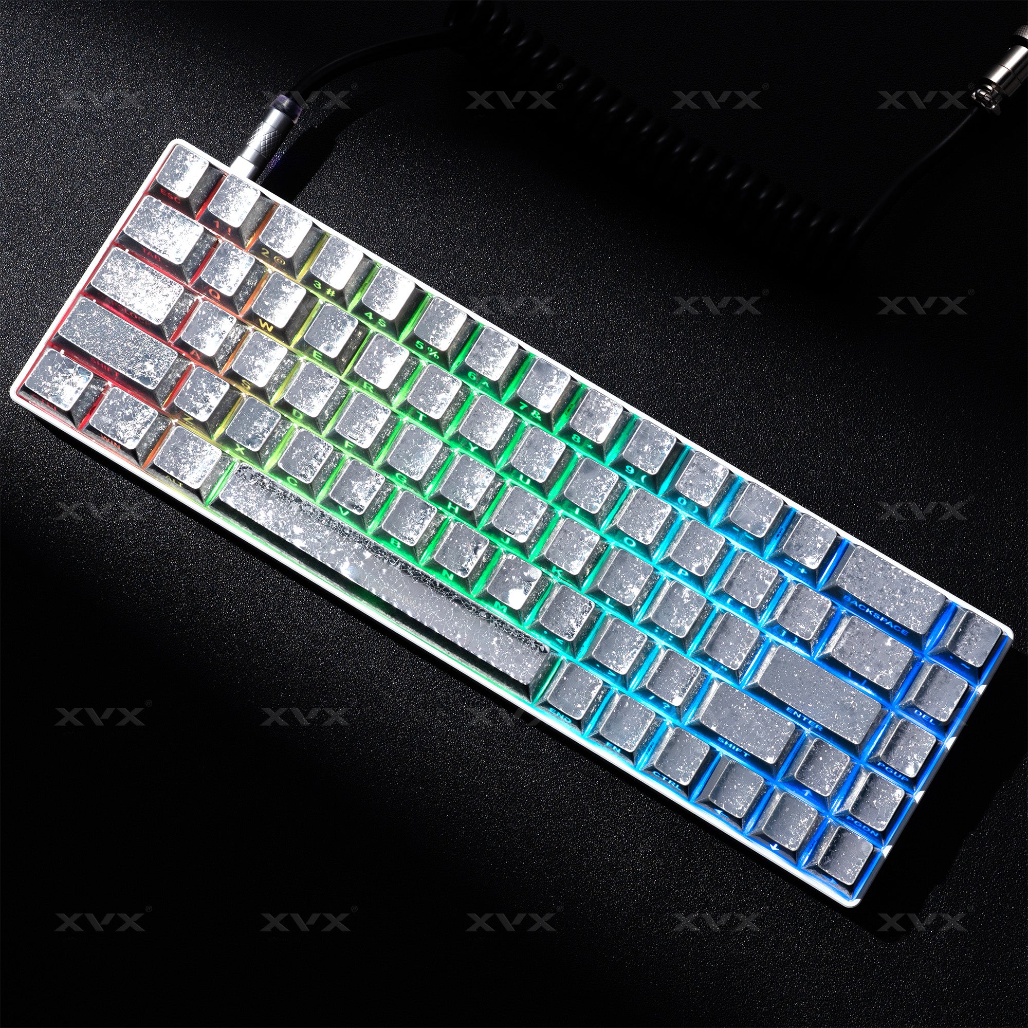 XVX Foil Series Side-Printed Shine-Through Cherry Profile Keycap Set XVX Keyboard Channel
