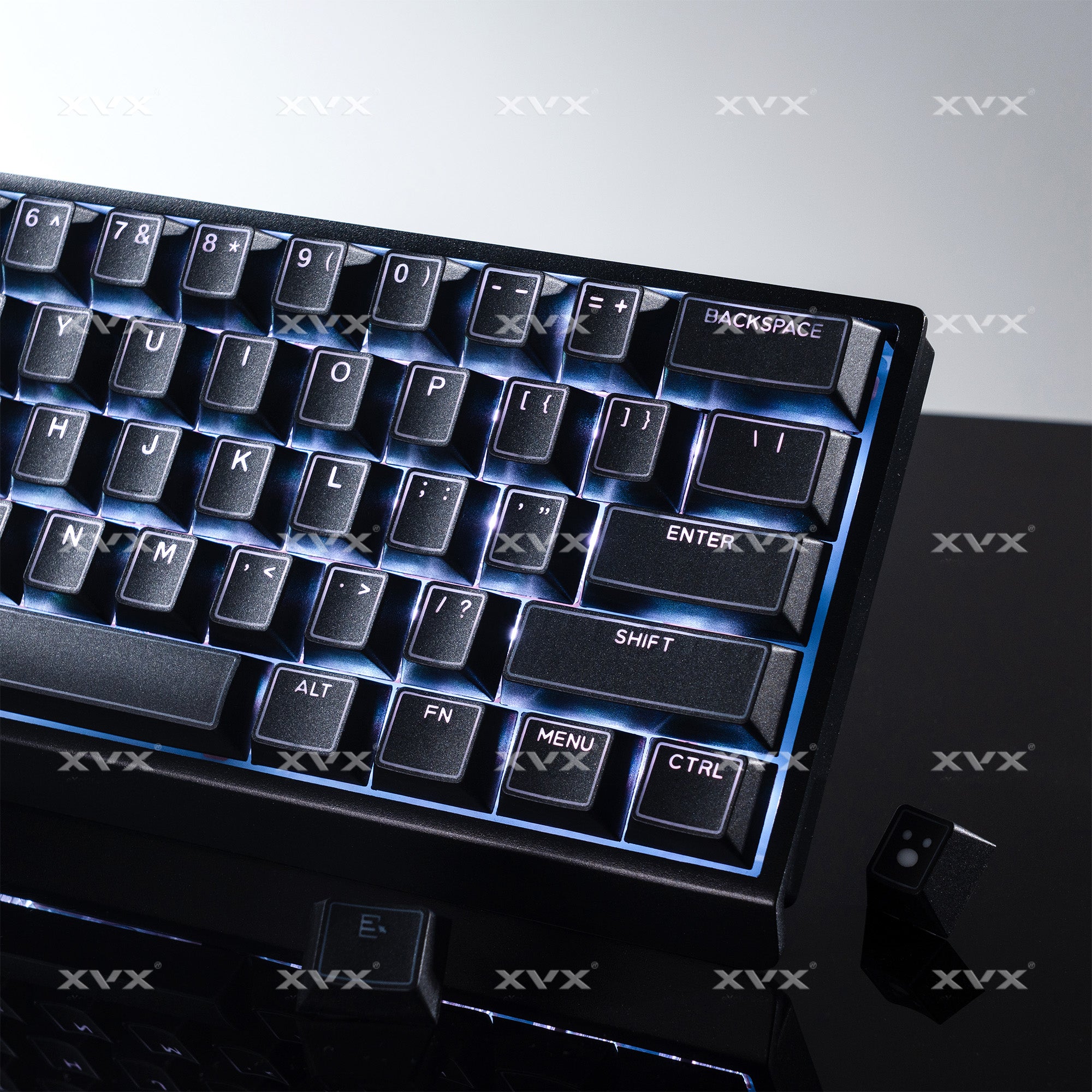 XVX PRISM Shine-Through Double shot Cherry Profile PBT Keycap Set 142 ...
