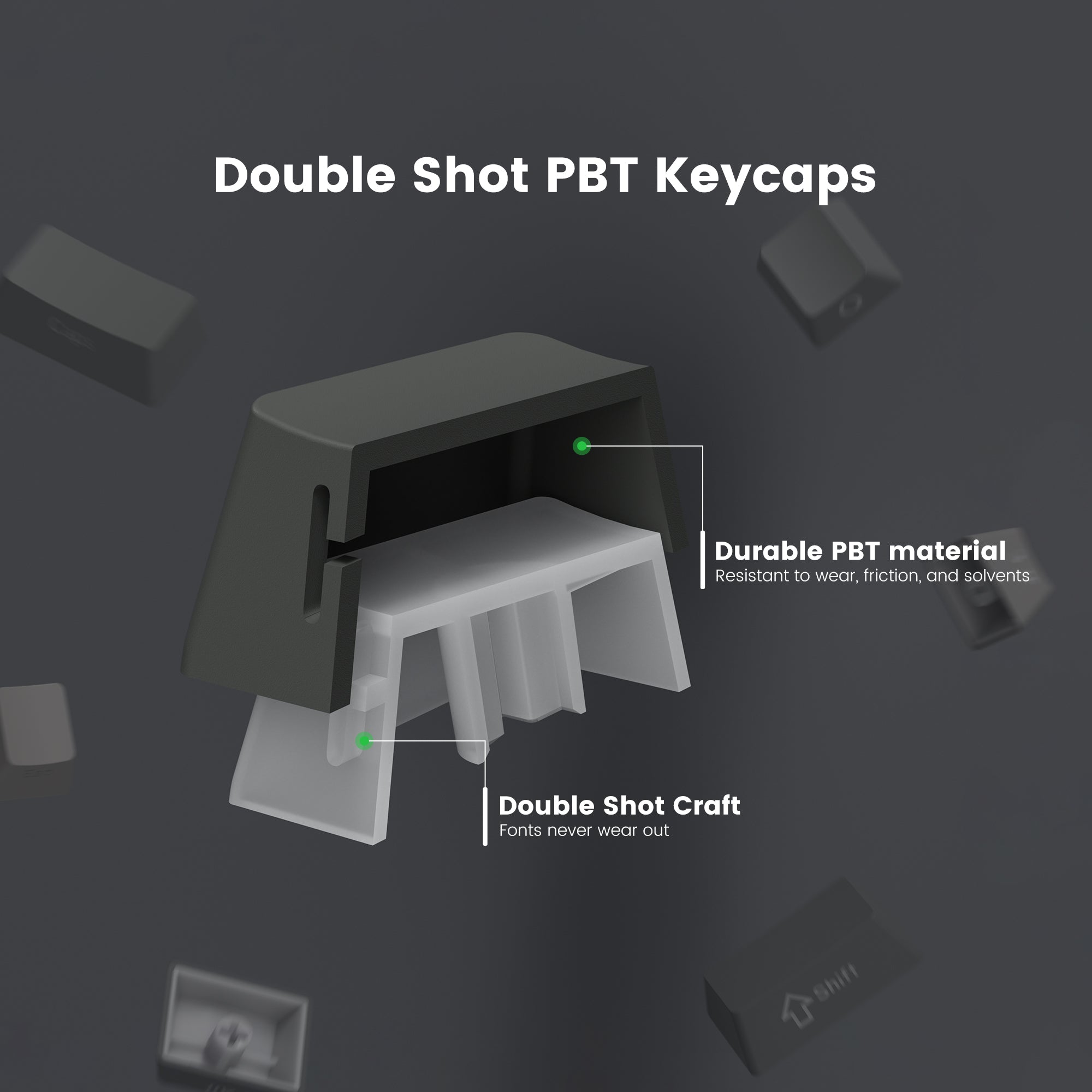 XVX Gradient Series 136-Key Side-Printed OEM Profile Keycap (7 Colors) - xvxchannel