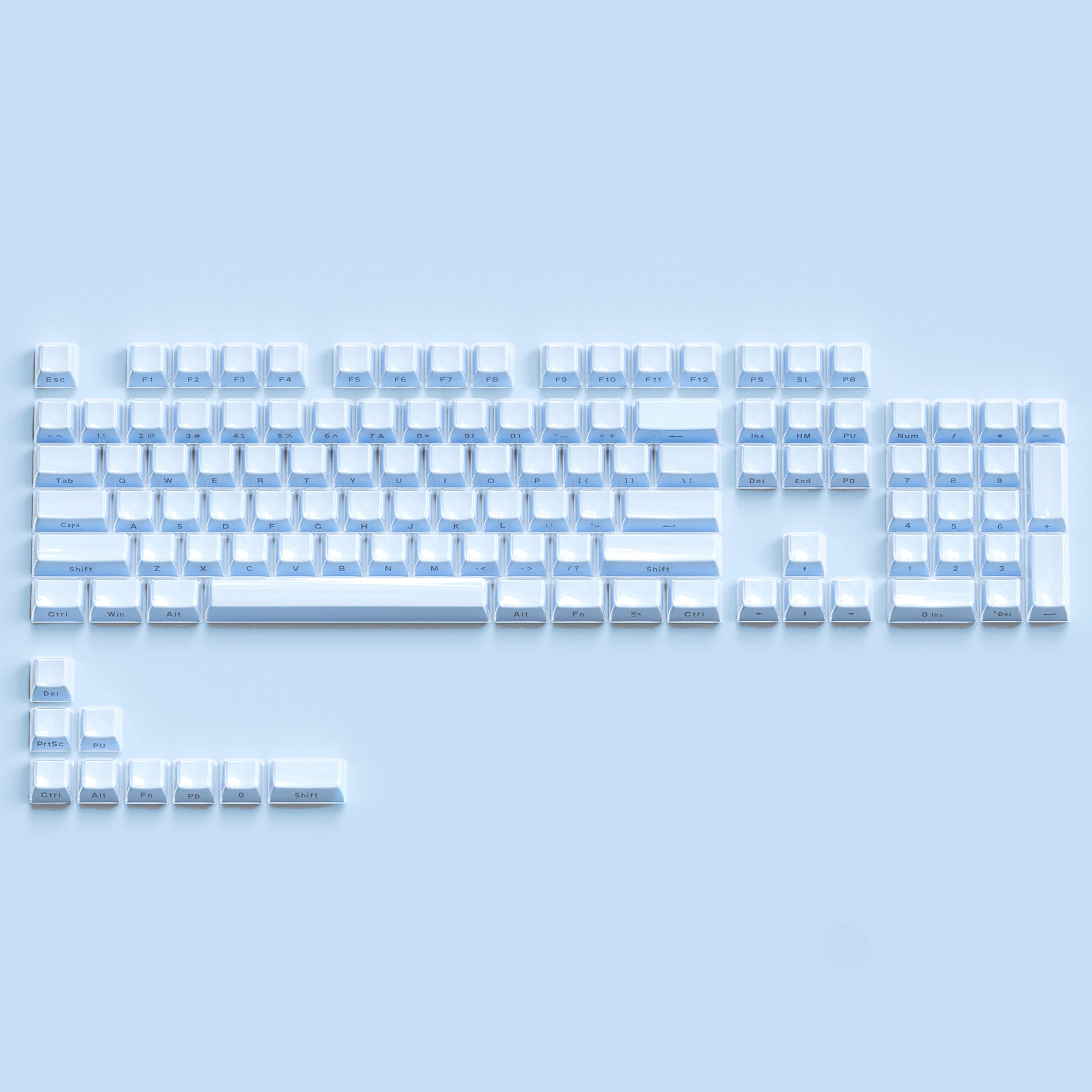 XVX Jelly Side-Printed Translucent Double-Shot OEM Profile 113-Key Keycap Set XVX Keyboard Channel