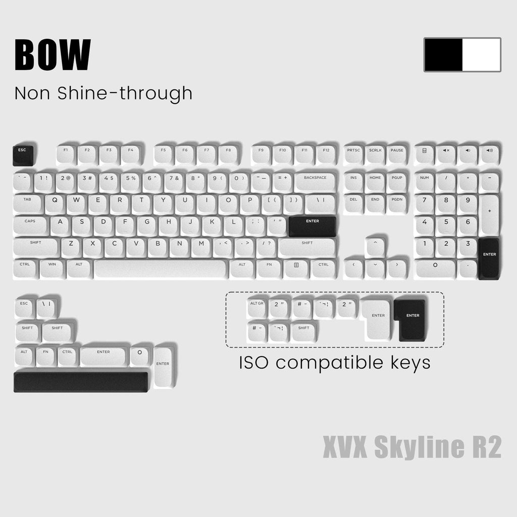 XVX Skyline R2 - Low Profile PBT Double-shot Keycap (6 Colors) - xvxchannel