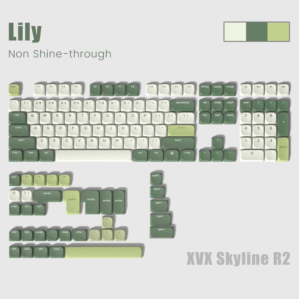 XVX Skyline R2 - Low Profile PBT Double-shot Keycap (6 Colors) - xvxchannel