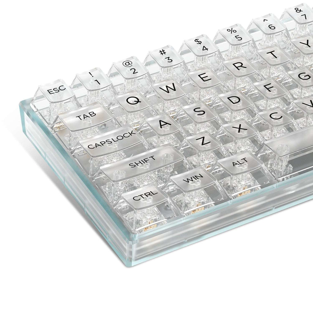 XVX Clear Translucent Cherry Profile Keycap Full Set (140-Key 2 Colors) - xvxchannel