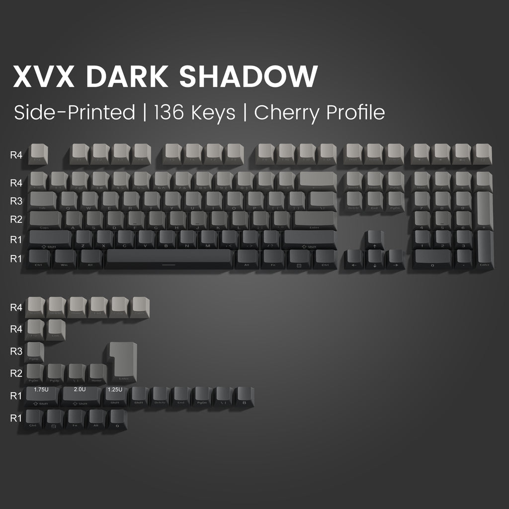 XVX Gradient Series 136-Key Side-Printed Cherry Profile Keycap (8 Colors) - xvxchannel