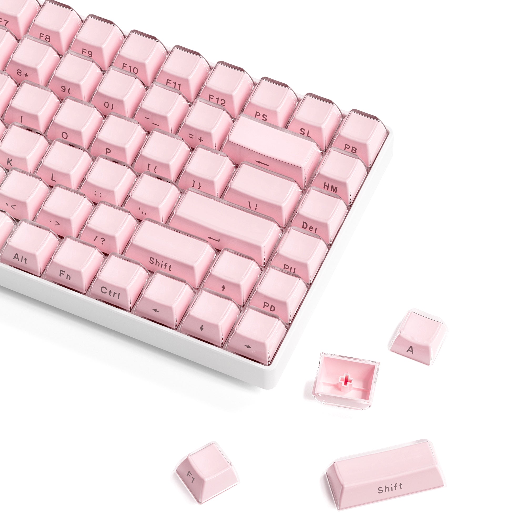 XVX Jelly Side-Printed Translucent Double-Shot OEM Profile 113-Key Keycap Set XVX Keyboard Channel