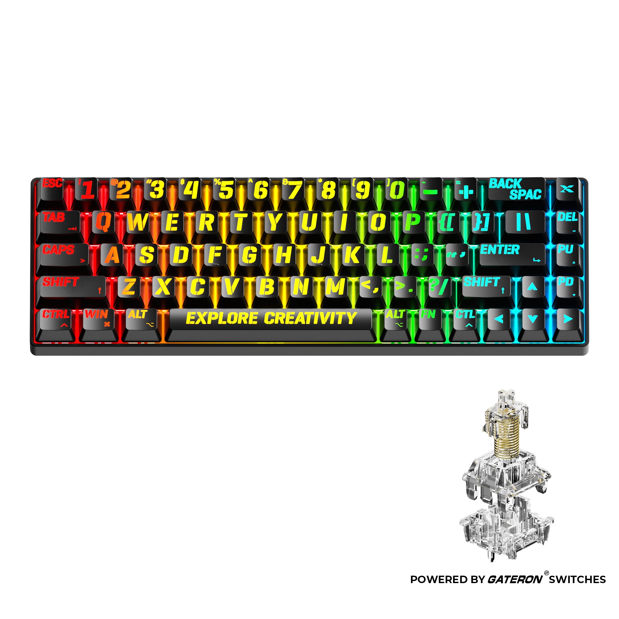 XVX HE68 68% Rapid Trigger Hall Effect Wired Magnetic Gaming Keyboard XVX Keyboard Channel