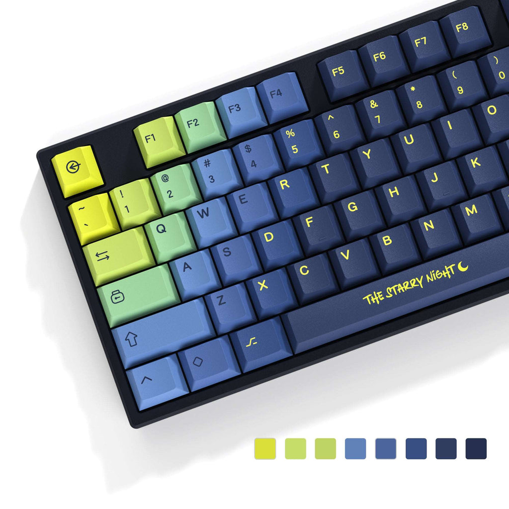 XVX The Starry Night Cherry Profile 131-Key Dye Sublimation PBT Keycap Set - xvxchannel