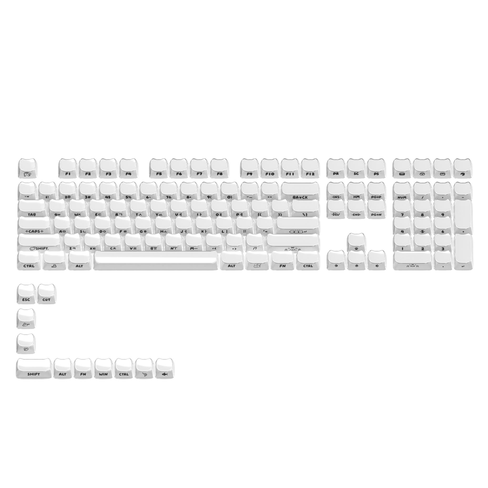 XVX Jelly R2 MAO Profile Side-Printed Translucent 119-Key Keycap Set