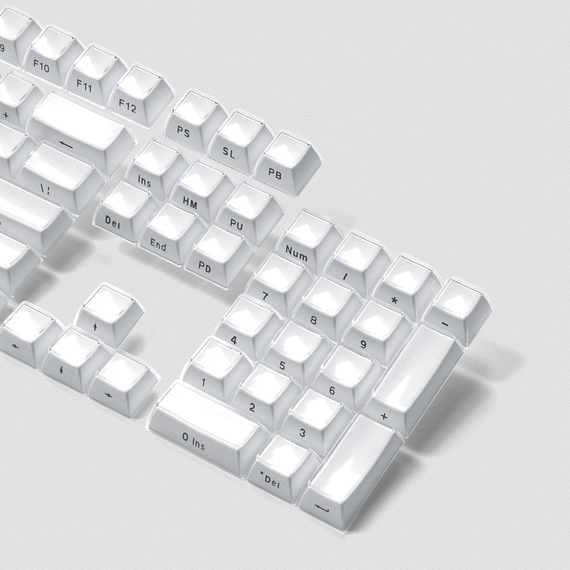 XVX Jello Side-Printed Translucent OEM Profile Keycap (113-Key) - xvxchannel