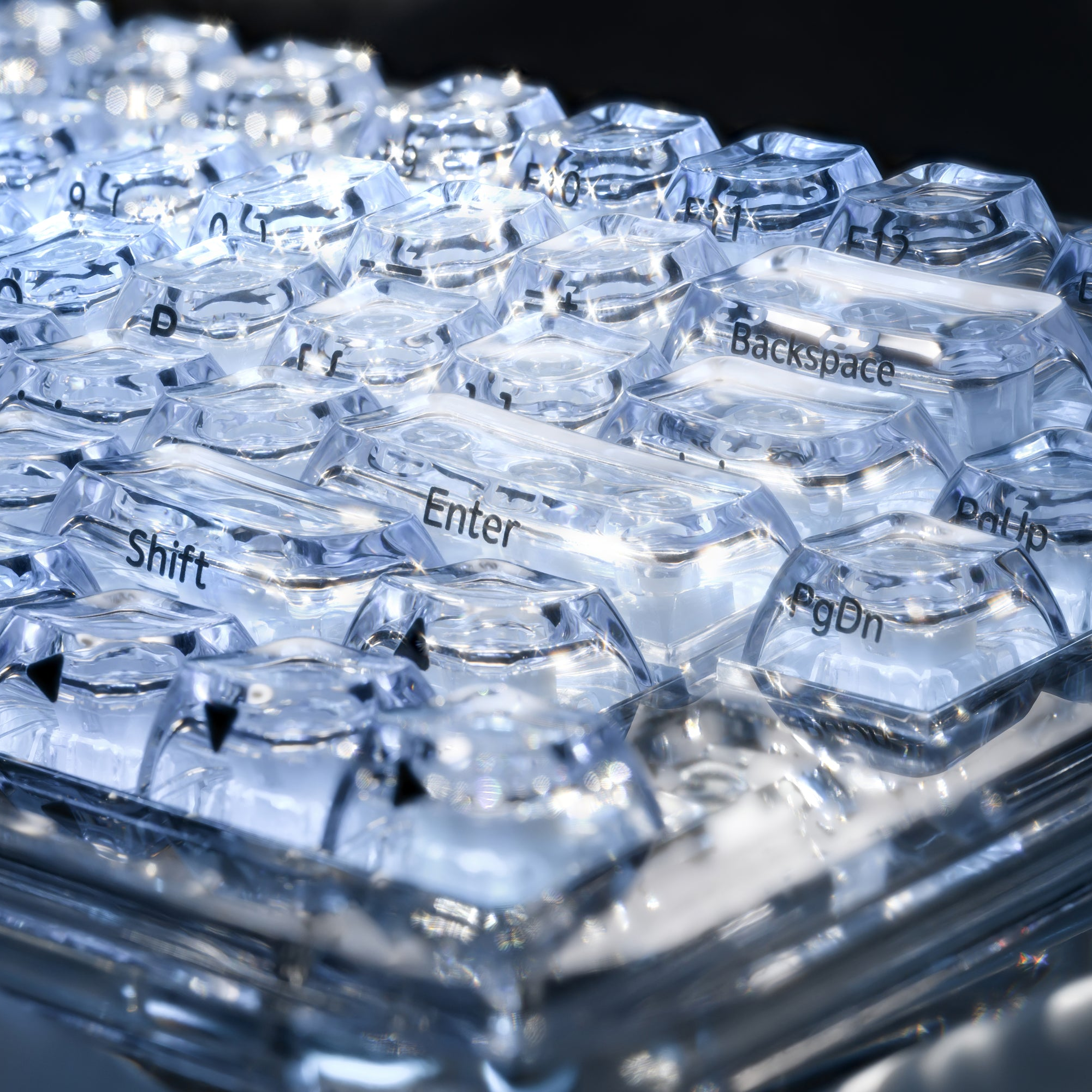 XVX Arctic Transparent Keycap RGBライティングイメージ