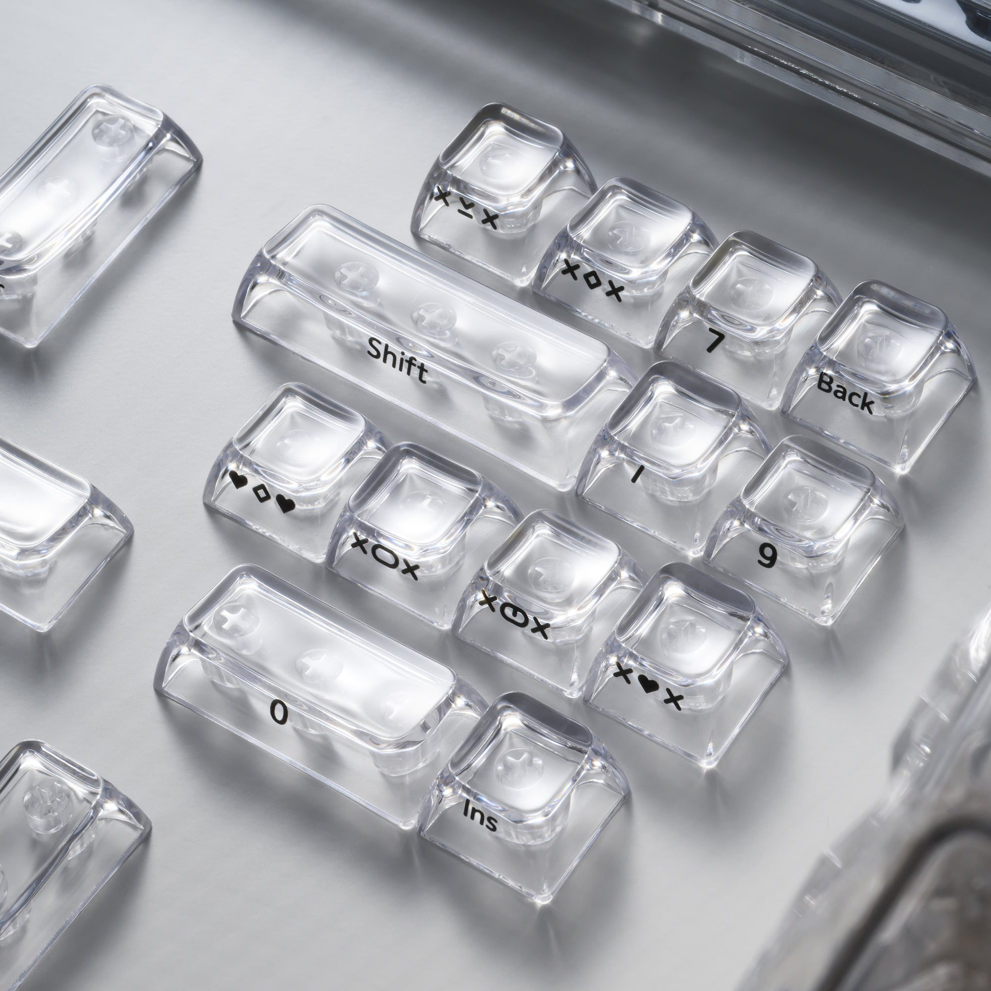 XVX Arctic Transparent Keycap サイドプリント