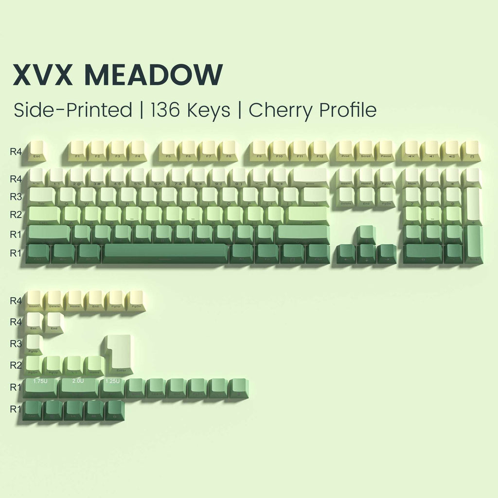 XVX Gradient Series 136-Key Side-Printed Cherry Profile Keycap (8 Colors) - xvxchannel