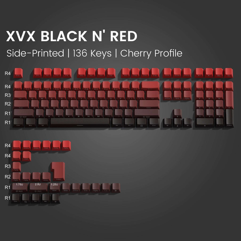 XVX Gradient Series 136-Key Side-Printed Cherry Profile Keycap (8 Colors) - xvxchannel
