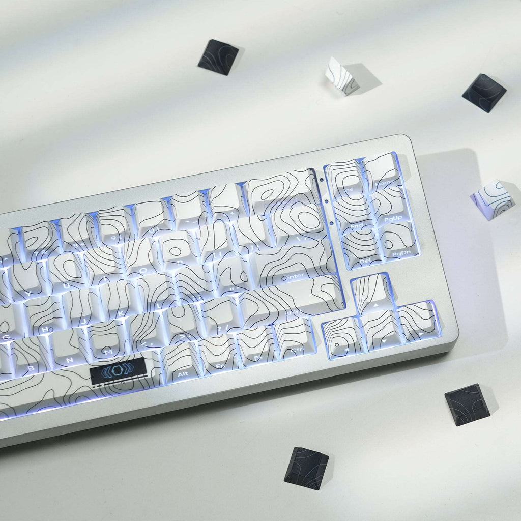 XVX Topographic Cherry Profile Dye-Sub Keycap Set (132-Key) - xvxchannel