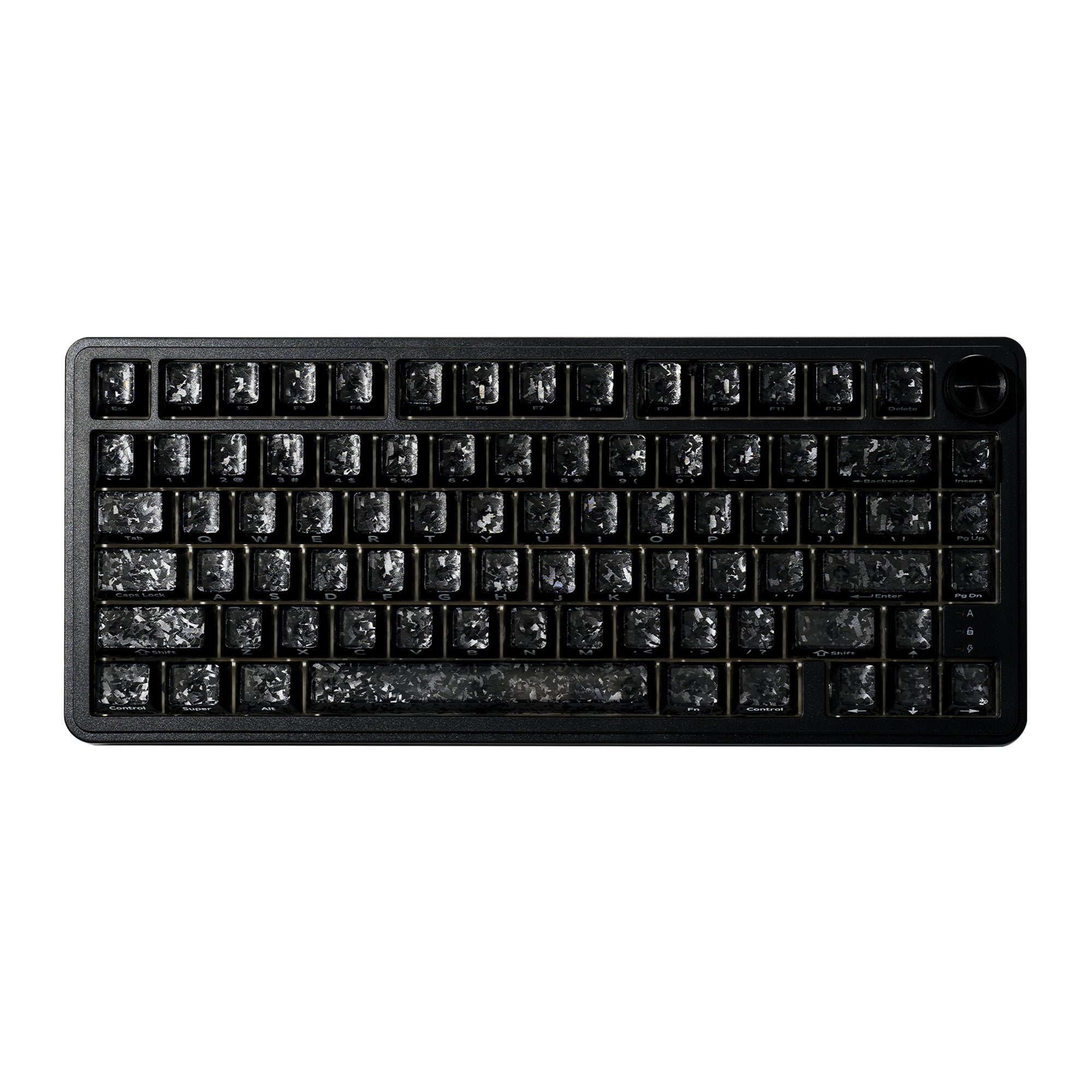 XVX M75 Lumina Forged Carbon Tri-Mode RGB Mechanical Keyboard with Knob XVX Keyboard Channel