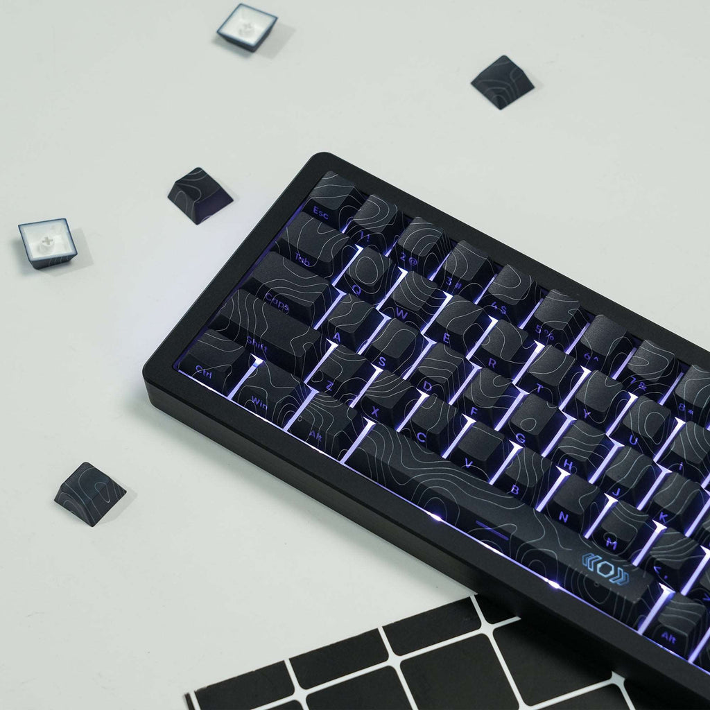 XVX Topographic Cherry Profile Dye-Sub Keycap Set (132-Key) - xvxchannel