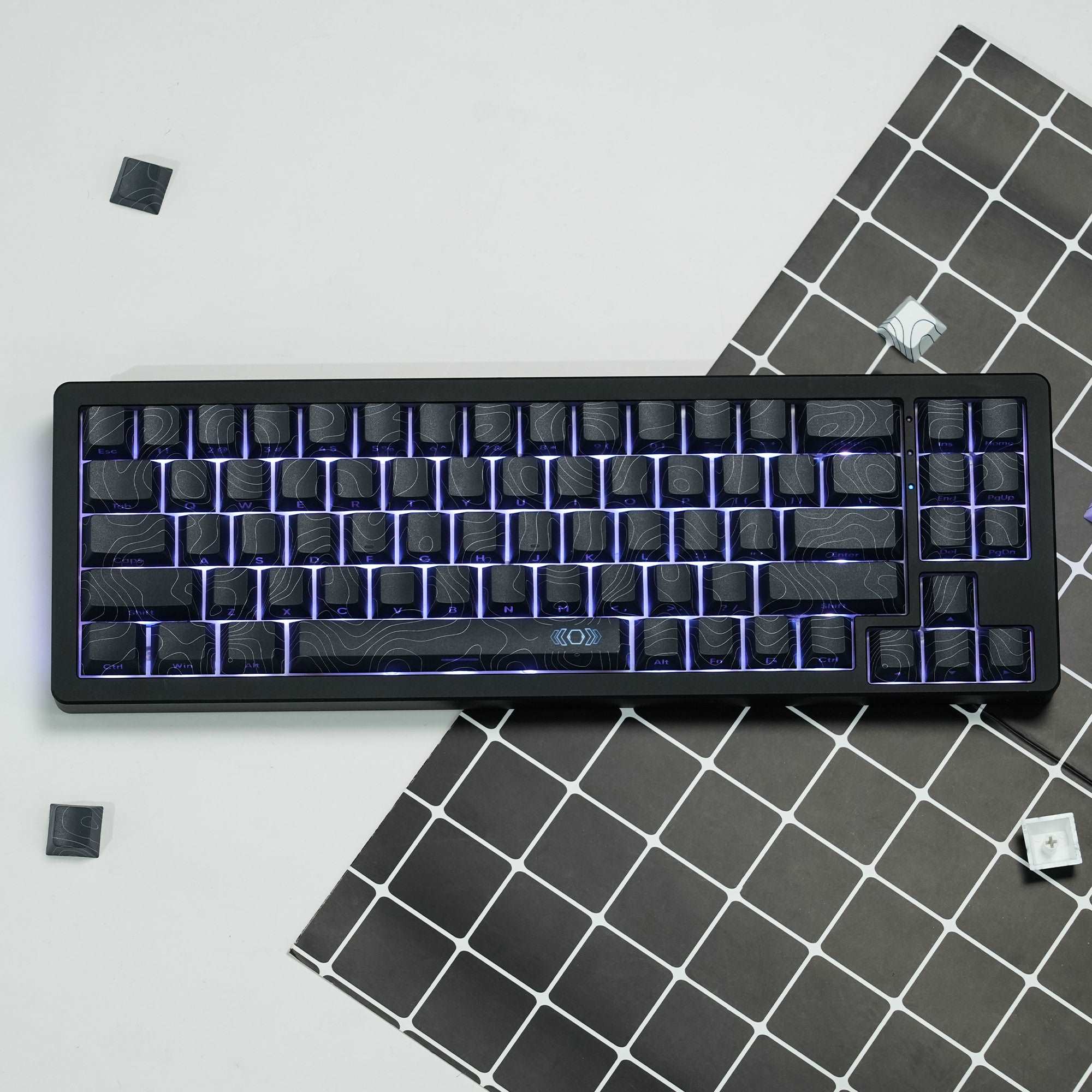 XVX Topographic Cherry Profile Side-Printed Dye-Sub Keycap Set
