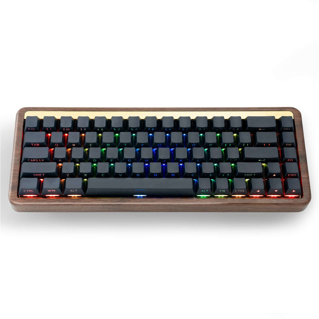 XVX M68 Solid Walnut Mechanical Keyboard Hot Swap Switchs With PBT Keycaps - xvxchannel