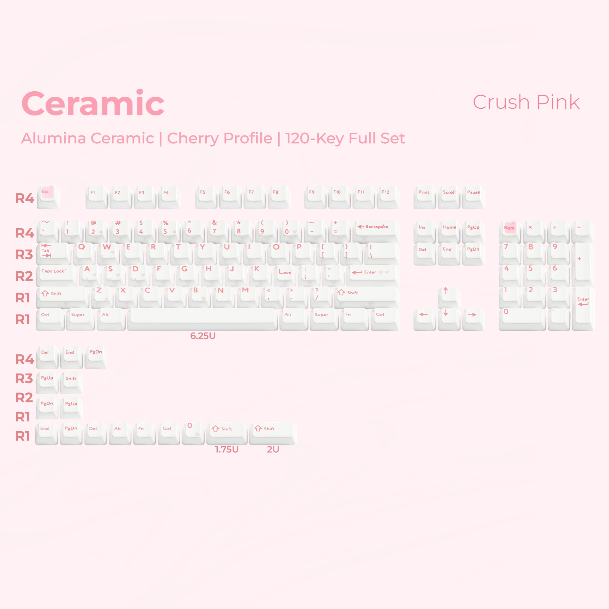 Glaze Ceramic 120-Key Full Keycap Set | XVX Keyboard