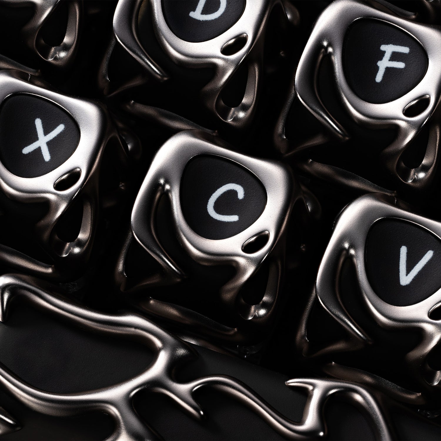 XVX Venom Themed Liquid Metallic ABS+PC Keycap Set XVX Keyboard Channel