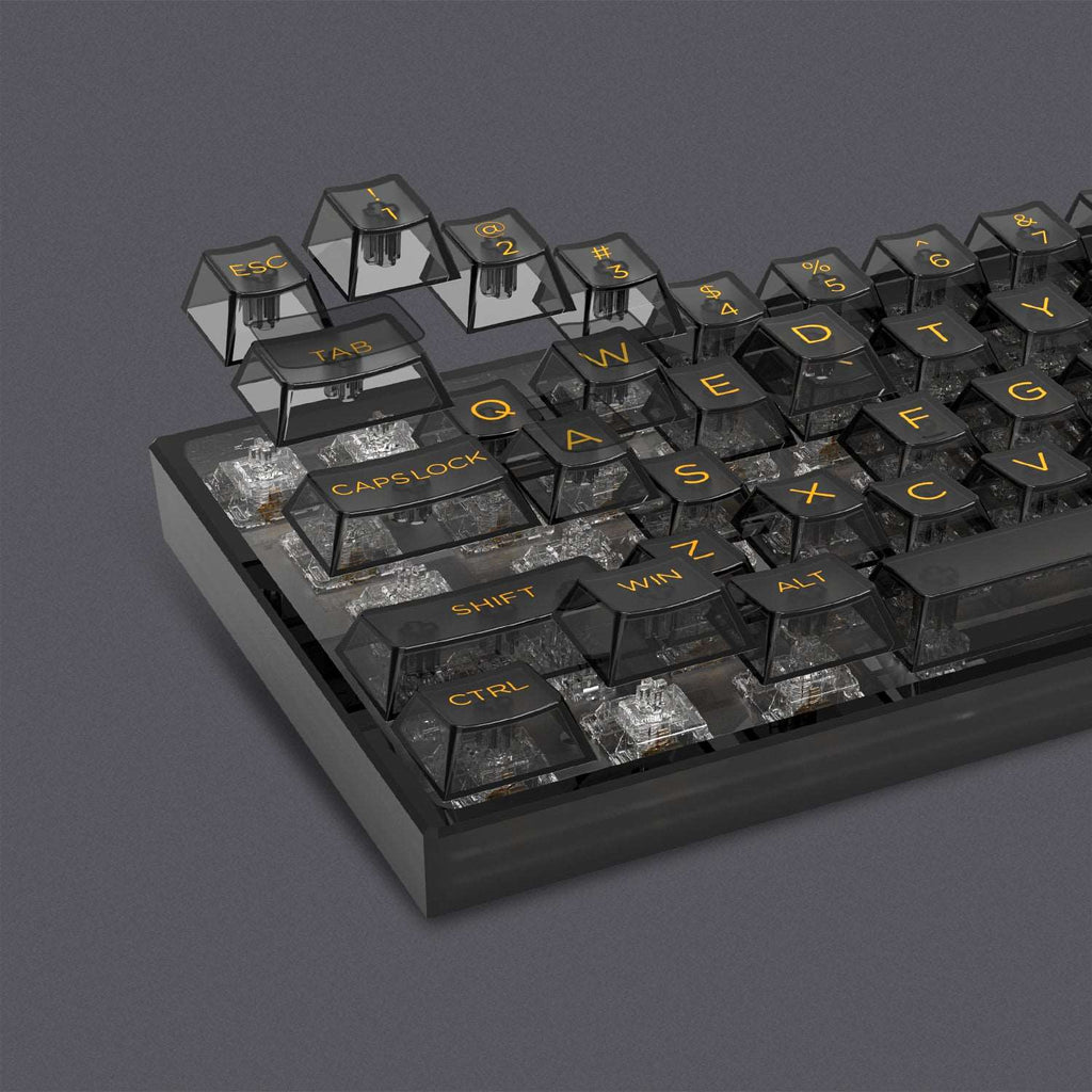 XVX Clear Translucent Cherry Profile Keycap Full Set (140-Key 2 Colors) - xvxchannel