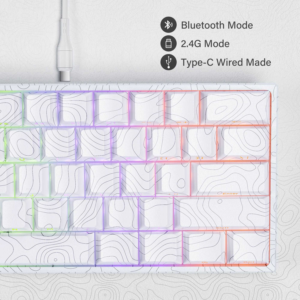 XVX M61 Pro Topographic 61 Keys Tri-Mode Mechanical keyboard - xvxchannel
