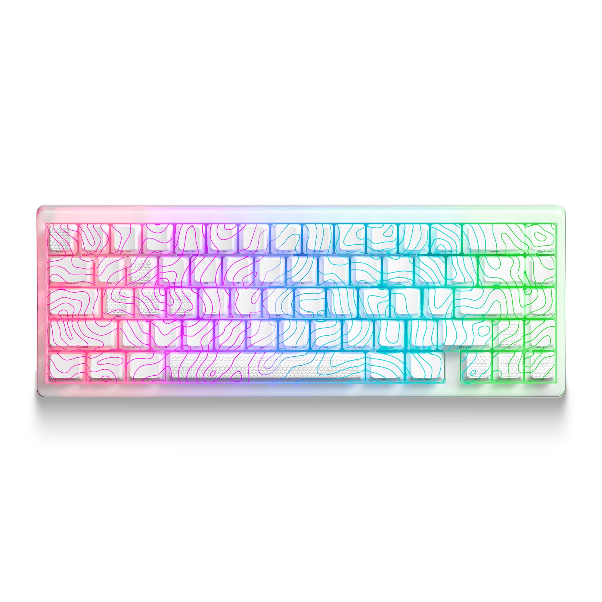 Amazon | LOFEI XVX M67 メカニカルキーボード 等高線 透明 キー