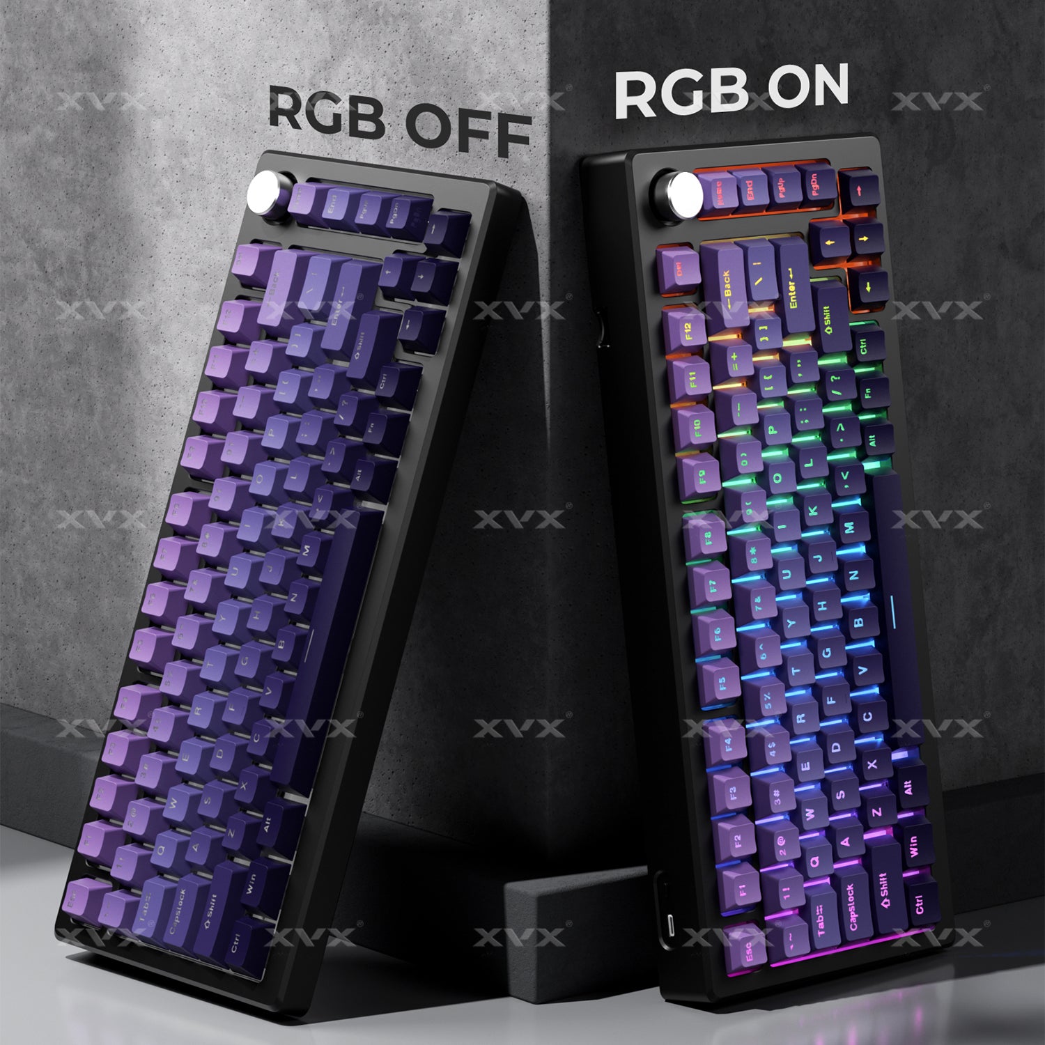 XVX Gradient Series Shine-Through Double-Shot OEM Profile PBT Keycap 1 ...