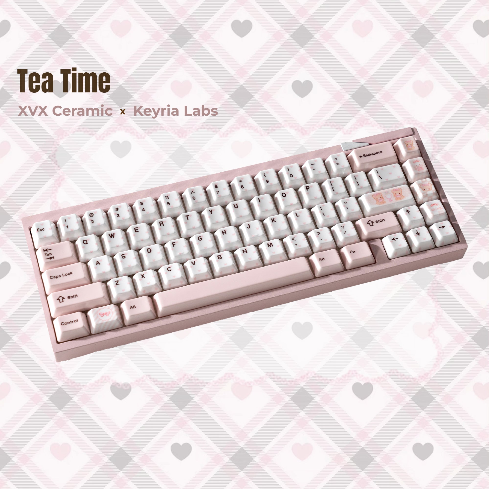 XVX Tea Time Ceramic Cherry Profile 120-Key Full Keycap Set XVX Keyboard