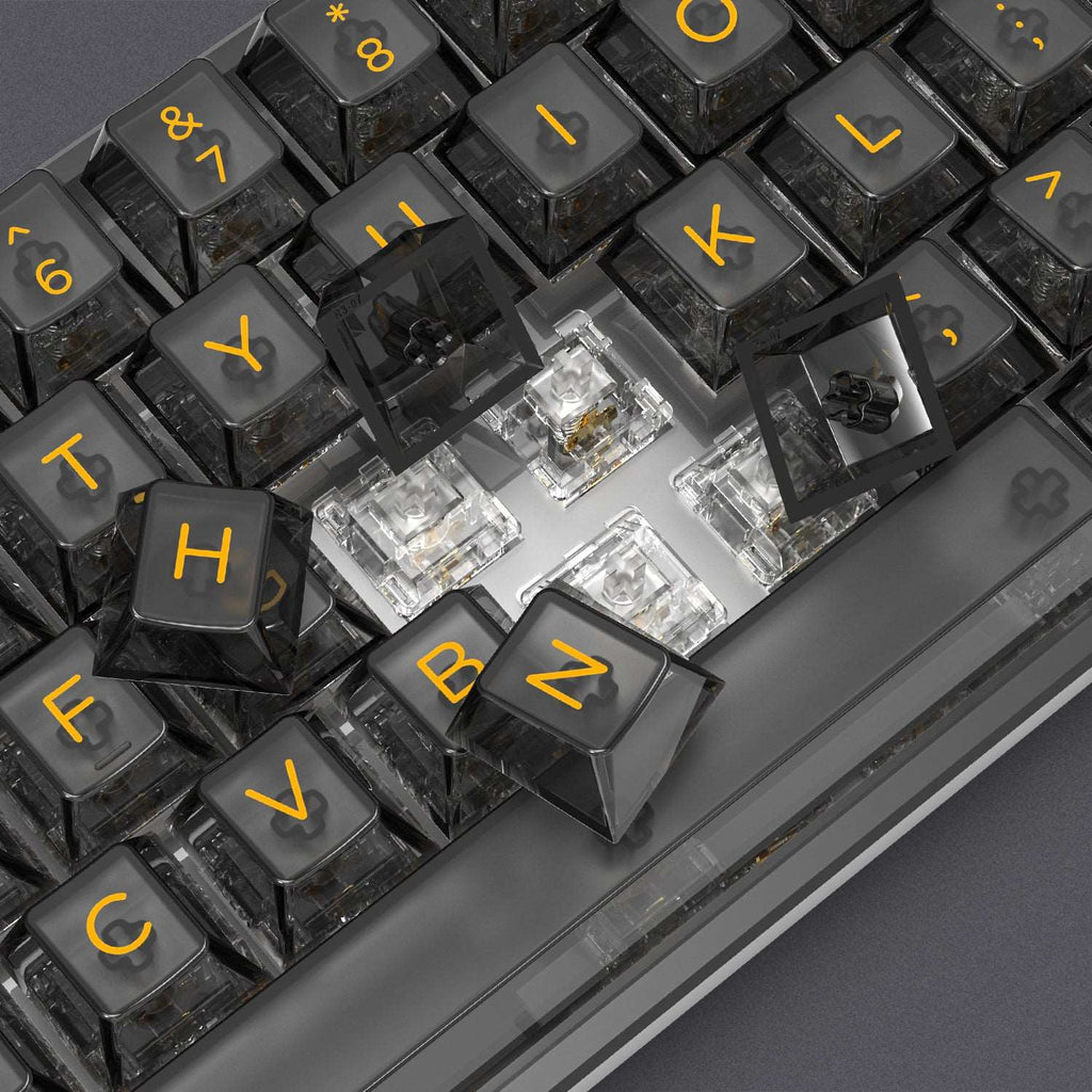 XVX Clear Translucent Cherry Profile Keycap Full Set (140-Key 2 Colors) - xvxchannel