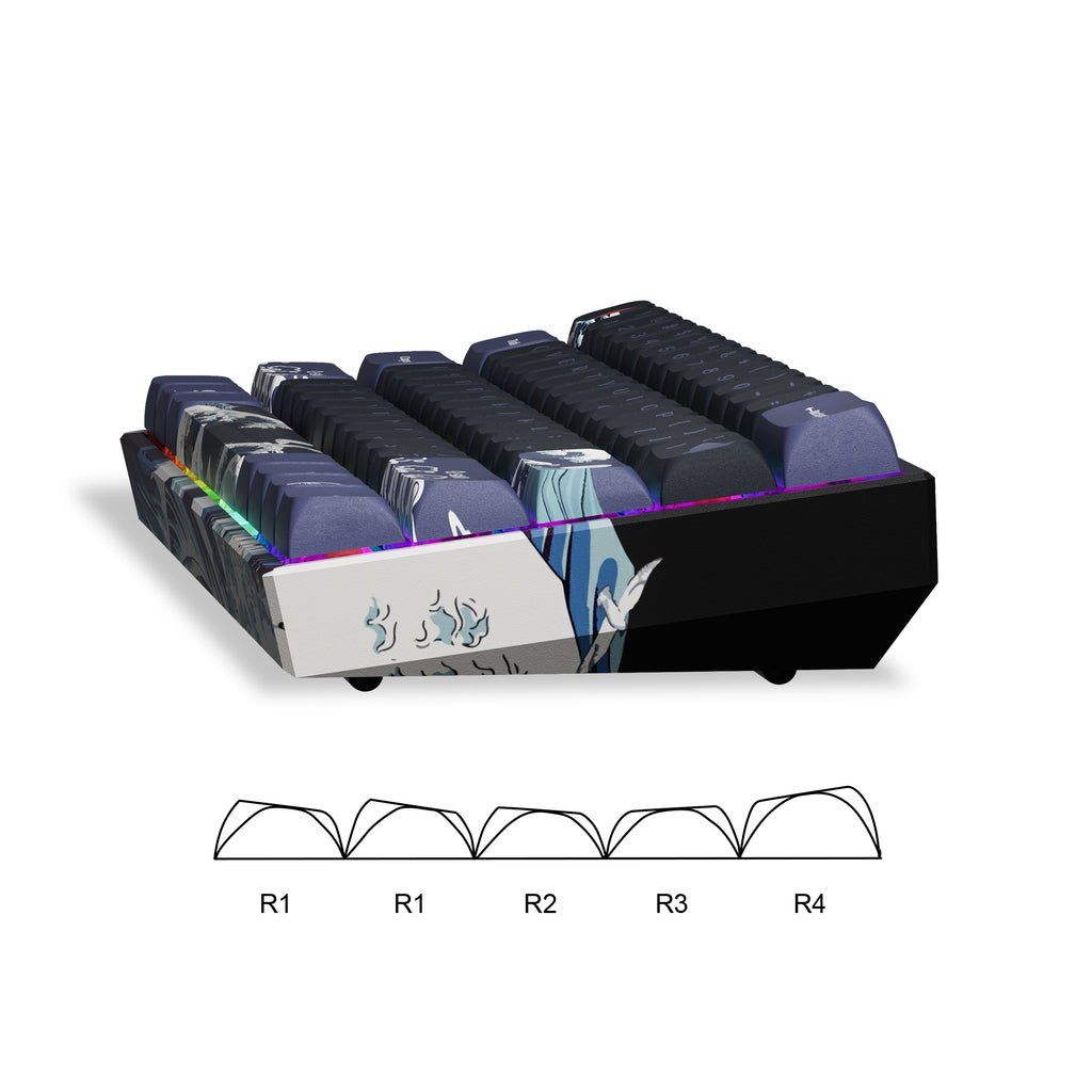 XVX M61 Kanagawa Hot-swappable 61 Keys Wired/Wireless Mechanical Keyboard - xvxchannel