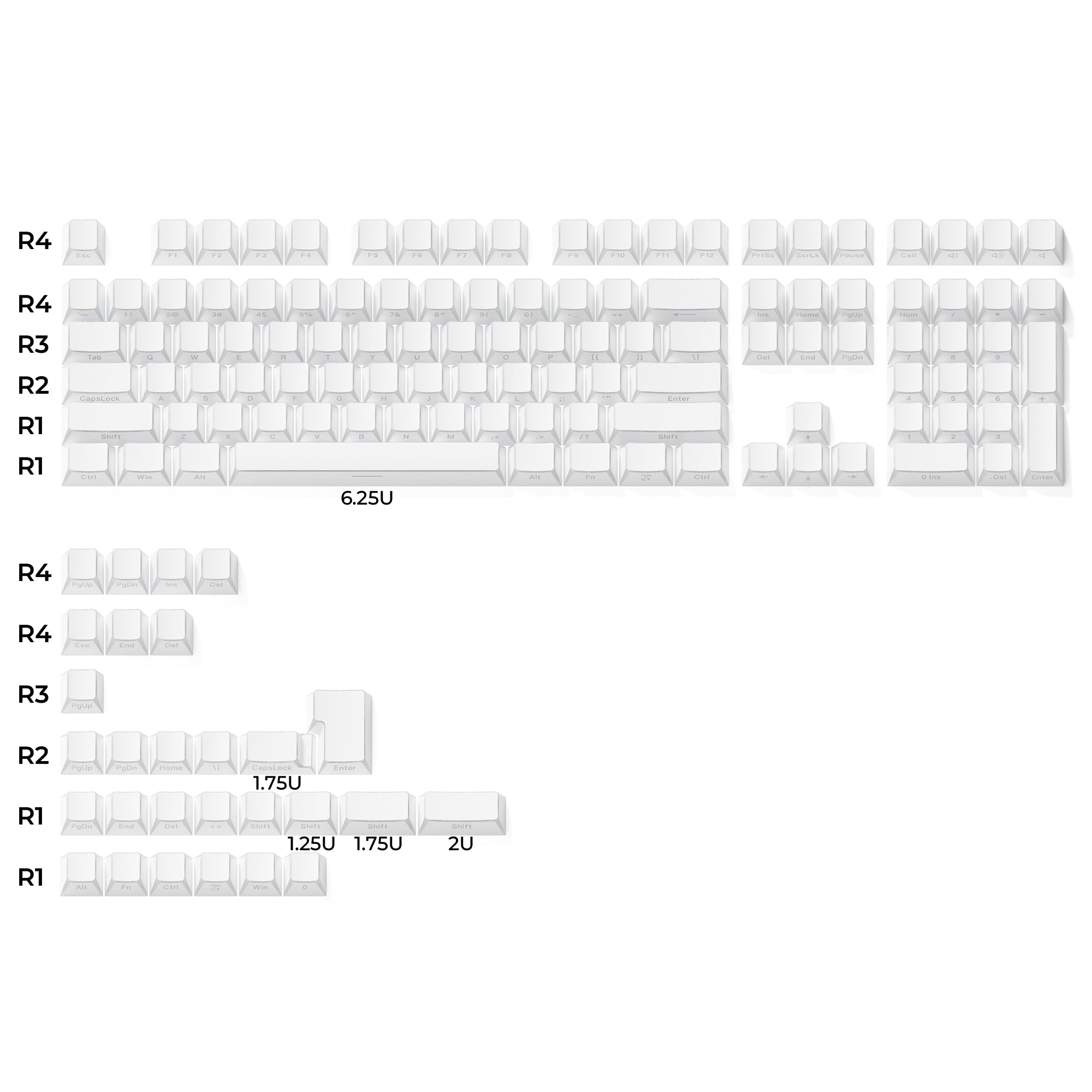 XVX PRISM Shadow Shine-Through Cherry Profile 136-Key PBT Keycap Set