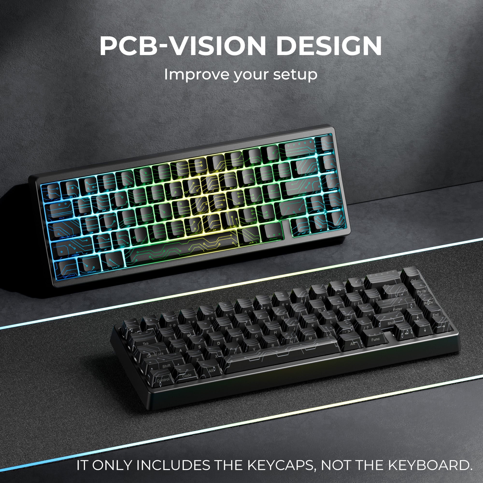 XVX PCB-Vision OEM Profile IMD-Tech Keycap Set 118-Key XVX Keyboard Channel