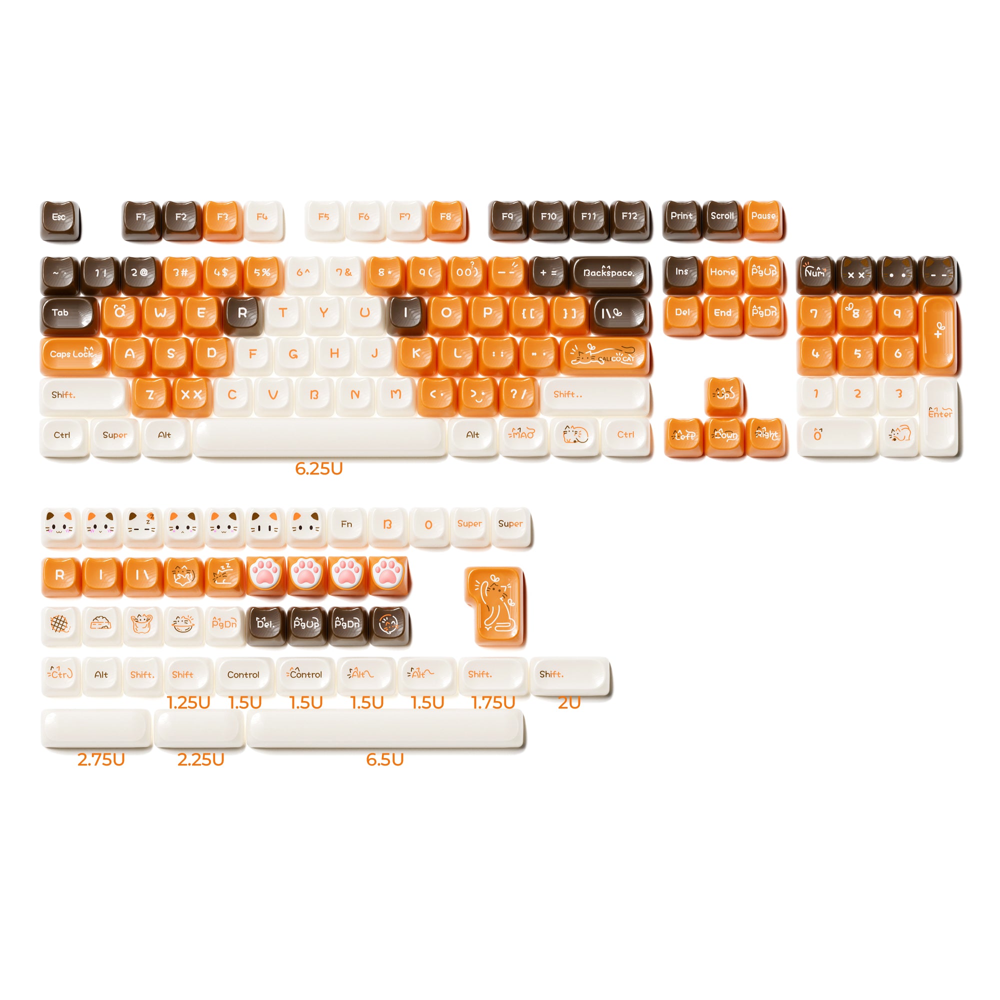 XVX House Cat Themed MAO Profile 149-Key Keycap Set XVX Keyboard Channel