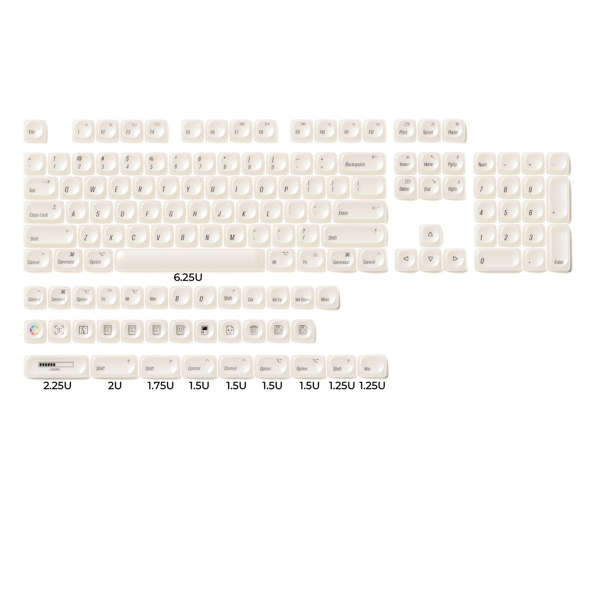 XVX White Chocolate Keycaps Full Set 139-keys – XVX Keyboard Channel