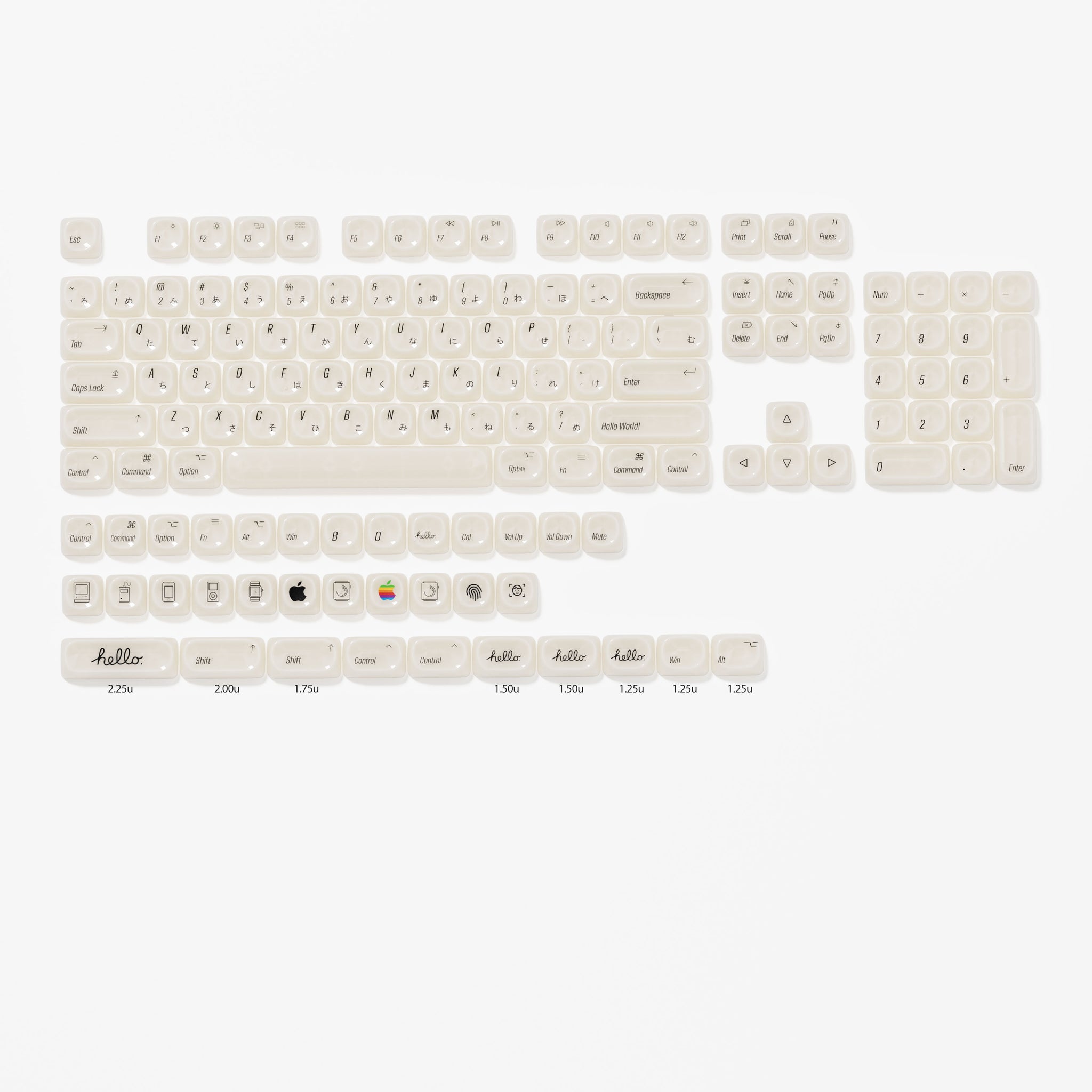 White Chocolate MOA Keycap Set | XVX Keyboard