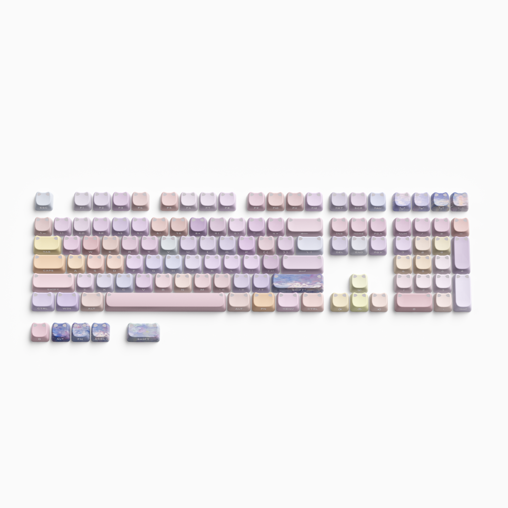 XVX Lumicat MAO Profile Side-Printed Shine-Through 113-Key Keycap Set XVX Keyboard