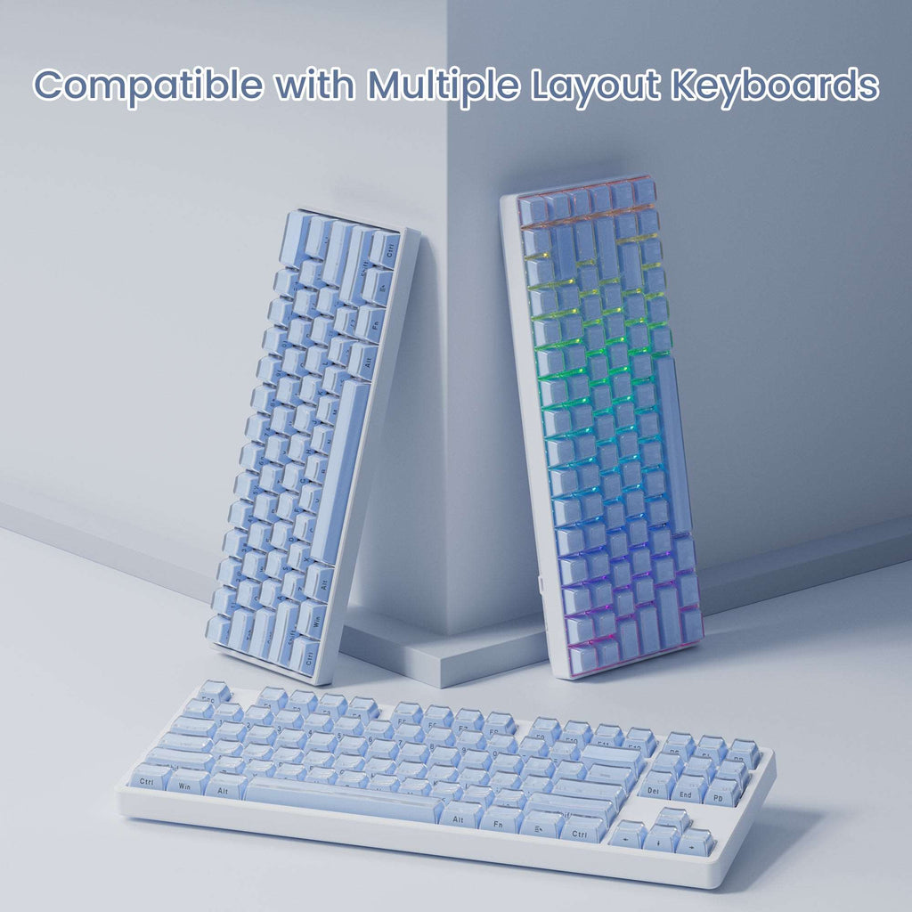 XVX Jello Side-Printed Translucent OEM Profile Keycap (113-Key) - xvxchannel