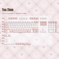 XVX Tea Time Ceramic Cherry Profile 120-Key Full Keycap Set