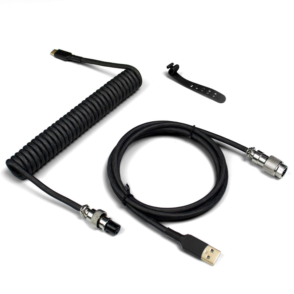 XVX Pro Coiled Keyboard Cable (USB Type A to USB Type C, 3 Colors) - xvxchannel