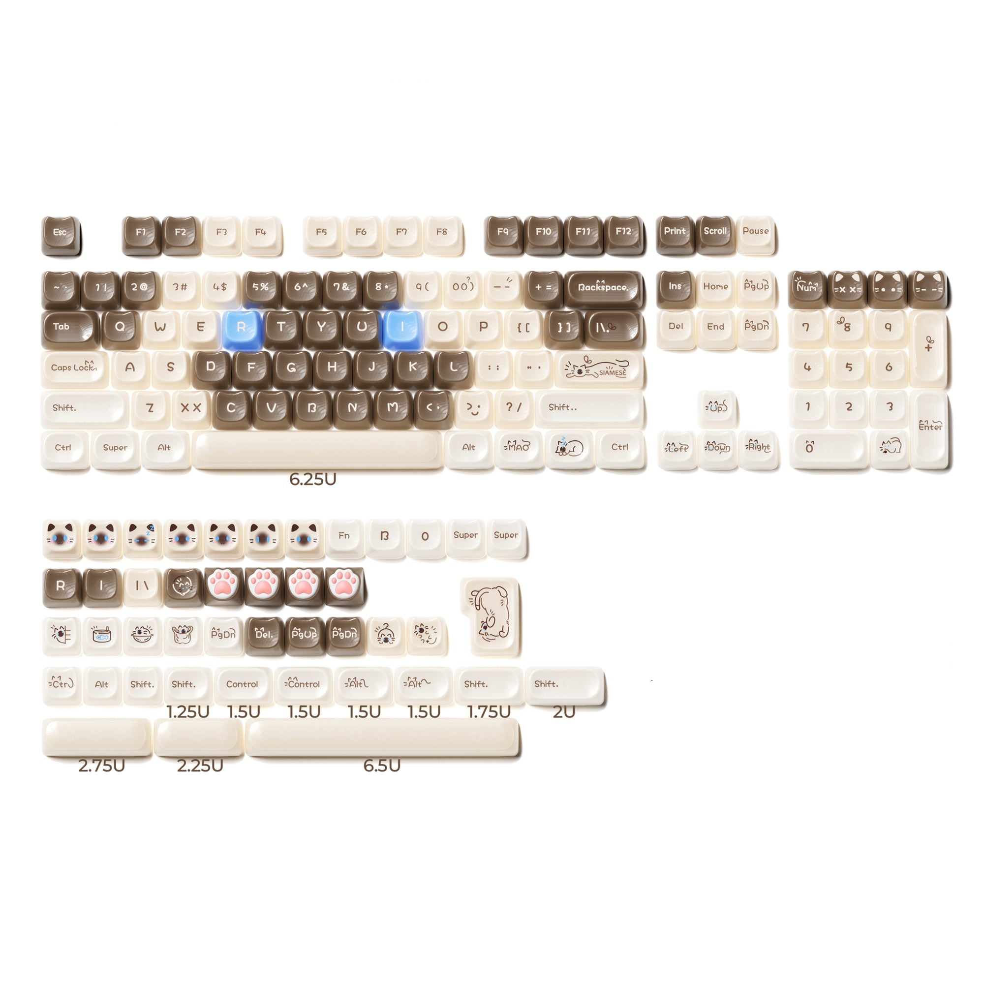 XVX House Cat MAO Profile Keycaps Set (149-key)