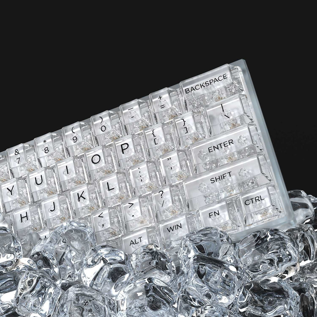 XVX Clear Translucent Cherry Profile Keycap Full Set (140-Key 2 Colors) - xvxchannel